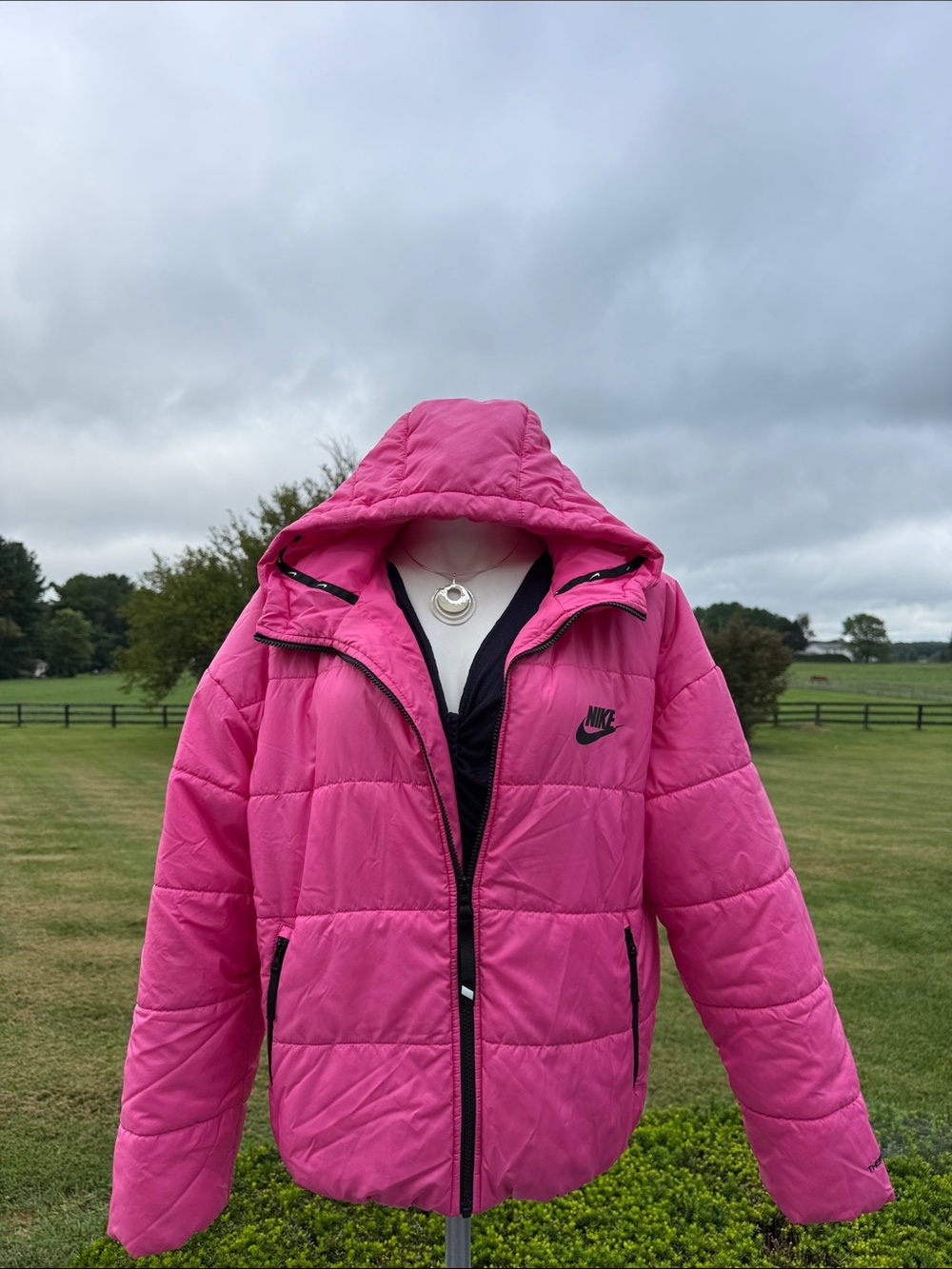 NikeHot Pink Hooded Puffer